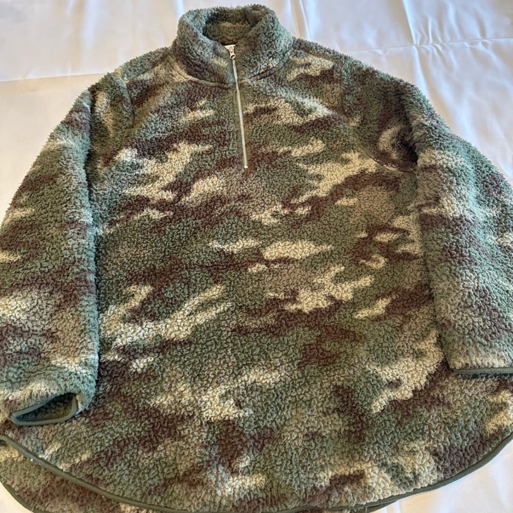 Terr & Sky Camouflage Fleece Pullover 2XL